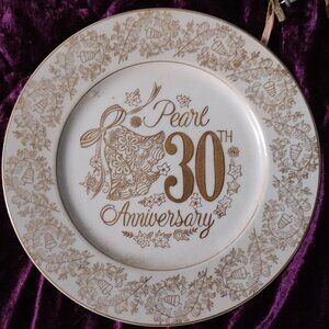 Vintage 30th anniversary plate